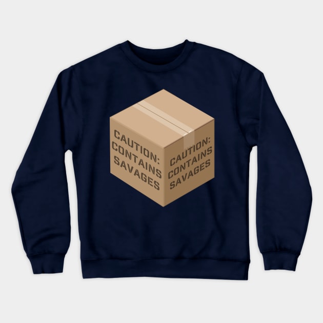 Savages in the Box Baseball Quote Crewneck Sweatshirt by McNutt